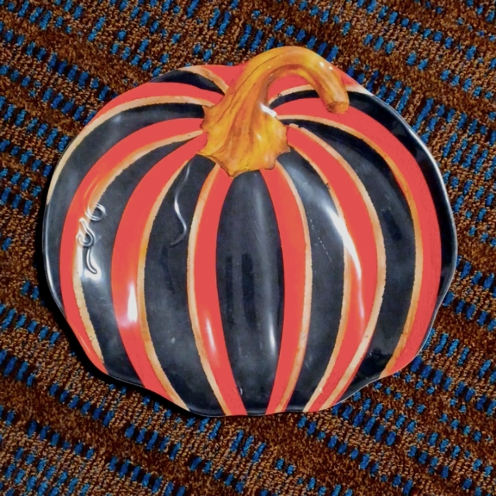 Melamine pumpkin platter Halloween Thanksgiving